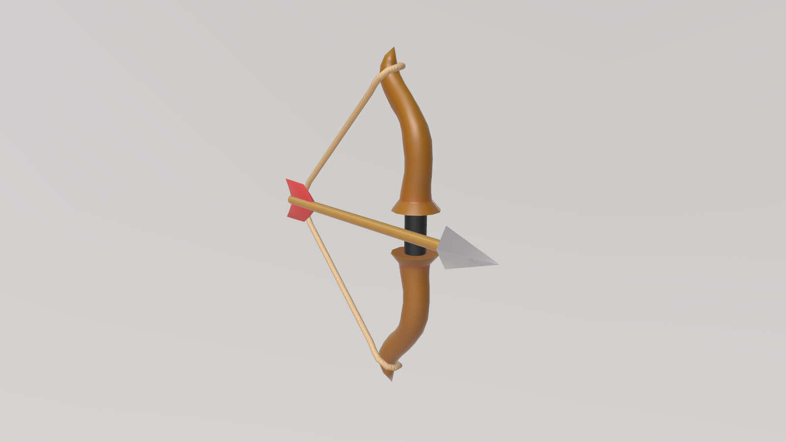 Stylized Low-Poly Bow and Arrow Low-poly 3D model_2