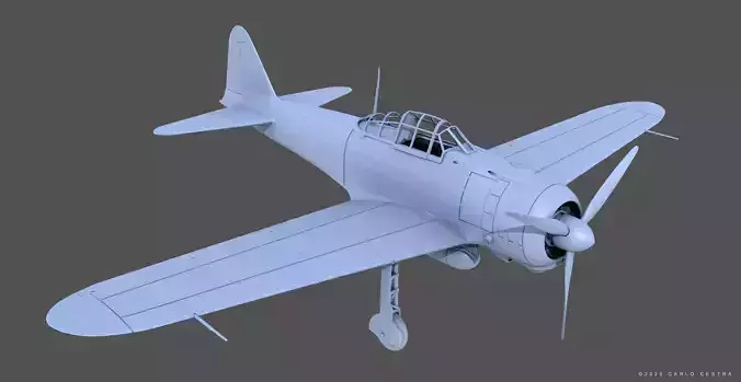 A6M Zero - 1-48 scale 3D print model