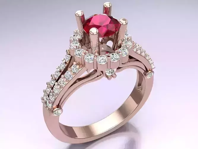 Diamond Ring - Womens Rings - N819202 3D print model
