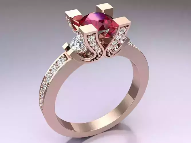 Diamond Ring - Womens Rings - N819245 3D print model