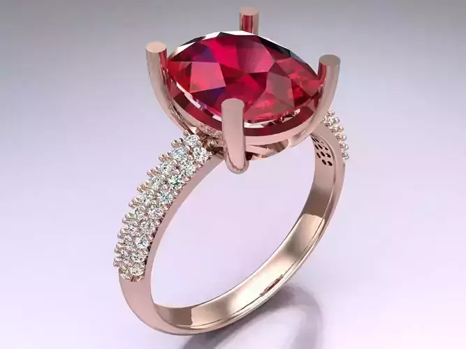 Oval stone ring - Womens  Rings - N819312