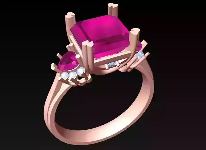 Square Stone Rings - Womens Rings - N819432