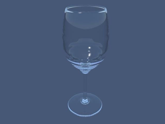 Glass wine Free low-poly 3D model_0