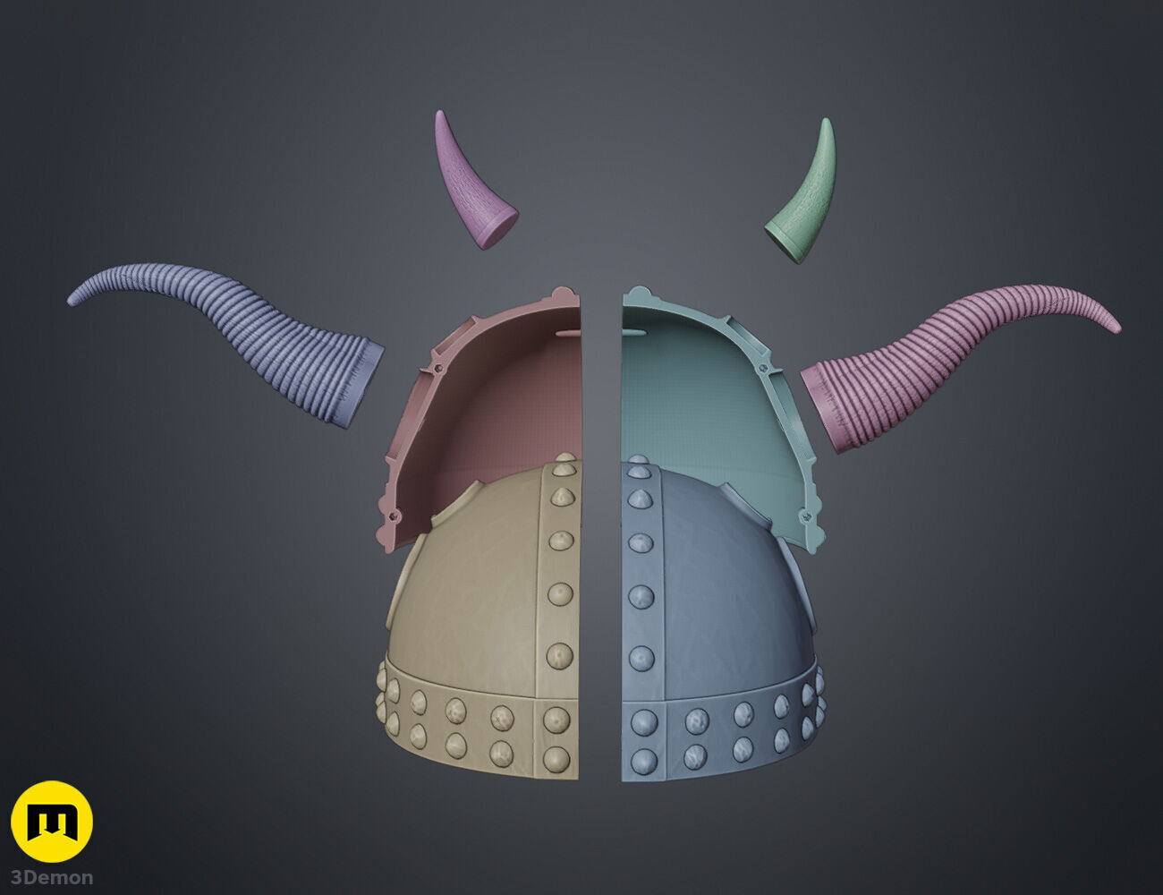 Ruffnut Helmet - How To Train Your Dragon 3D print model_7