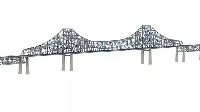 Commodore Barry Bridge 3D model