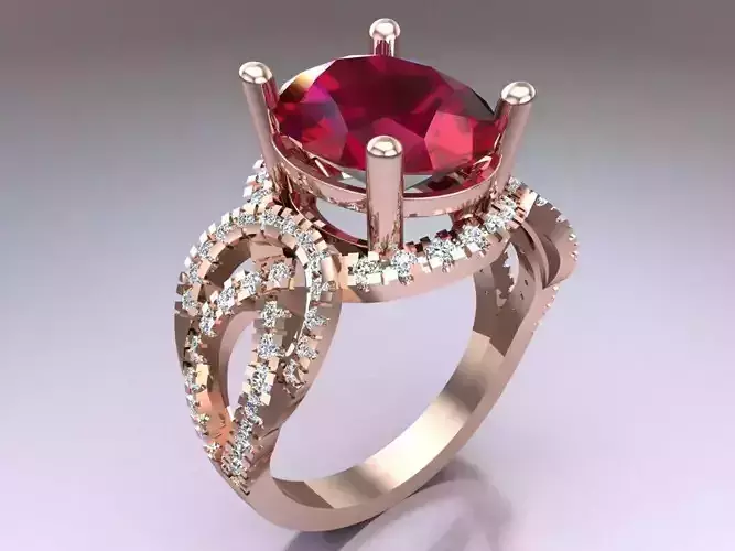 Oval stone ring - Womens  Rings - N820033