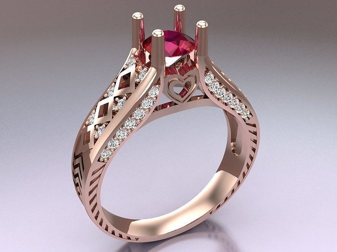 Diamond Ring - Womens Rings - N820052 3D print model