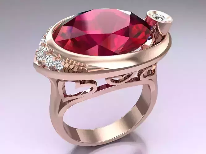 Oval stone ring - Womens  Rings - N820132