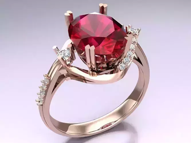 Oval stone ring - Womens  Rings - N821033