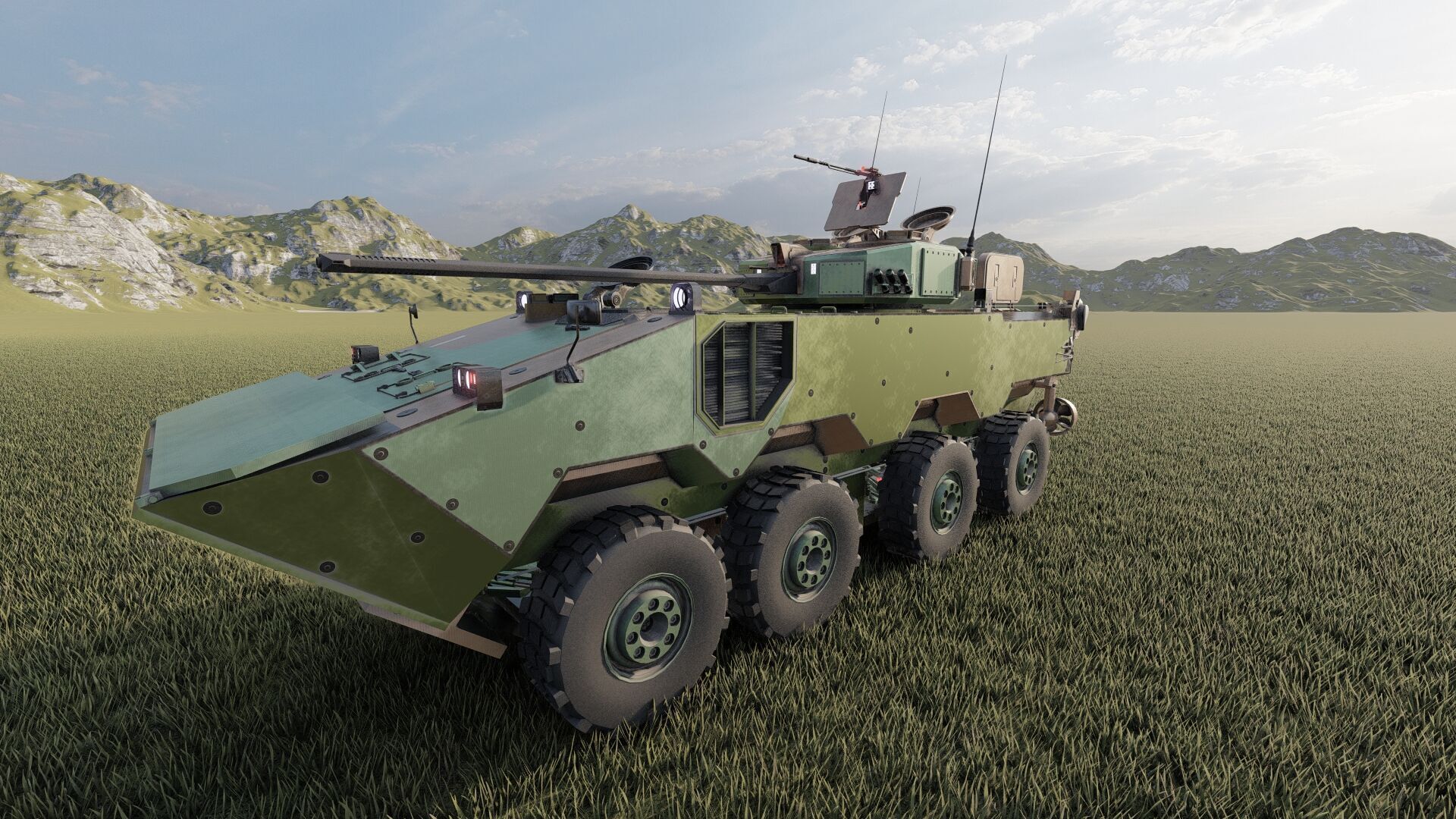 MILITARY INFANTRY VEHICLE 8X8 3D model_7