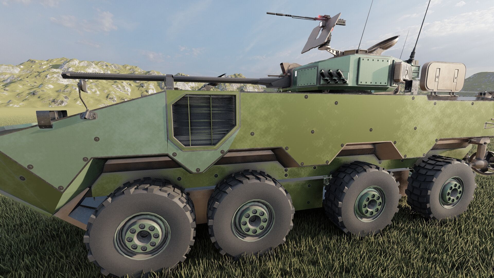 MILITARY INFANTRY VEHICLE 8X8 3D model_8