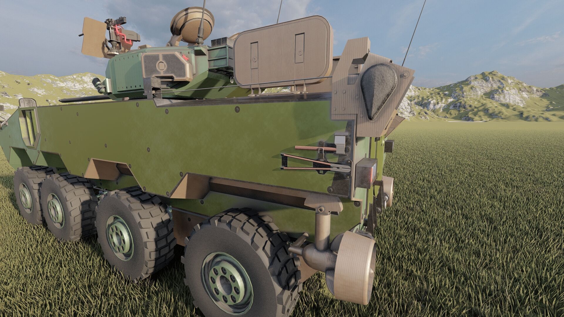MILITARY INFANTRY VEHICLE 8X8 3D model_10