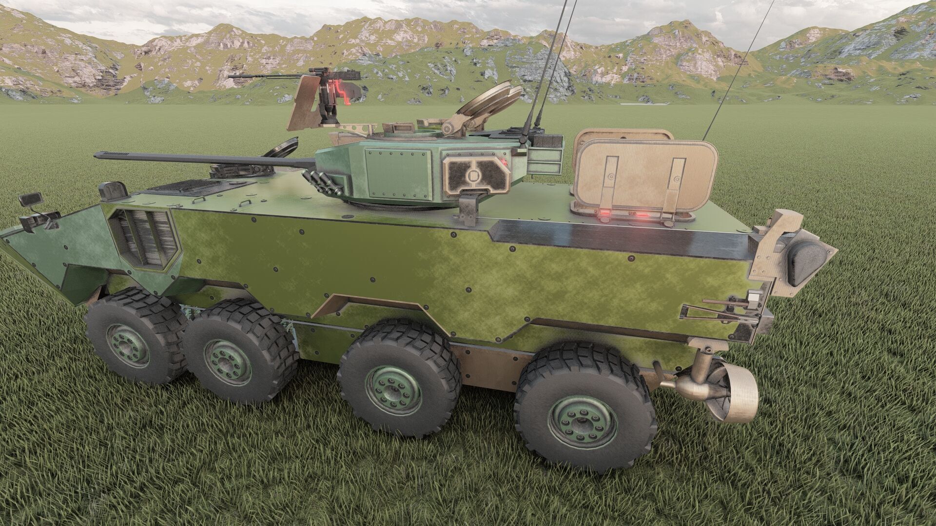 MILITARY INFANTRY VEHICLE 8X8 3D model_29