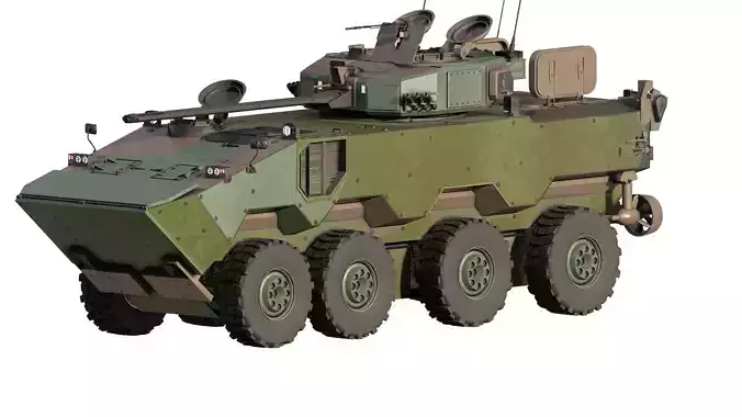 MILITARY INFANTRY VEHICLE 8X8 3D model MILITARY INFANTRY VEHICLE 8X8 3D model
