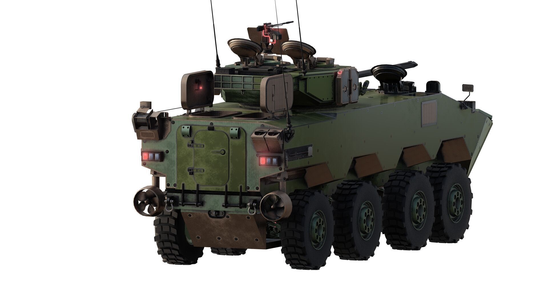 MILITARY INFANTRY VEHICLE 8X8 3D model_4