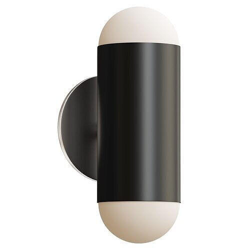 Soft Black Kira 2 Light Wall Sconce 3D model