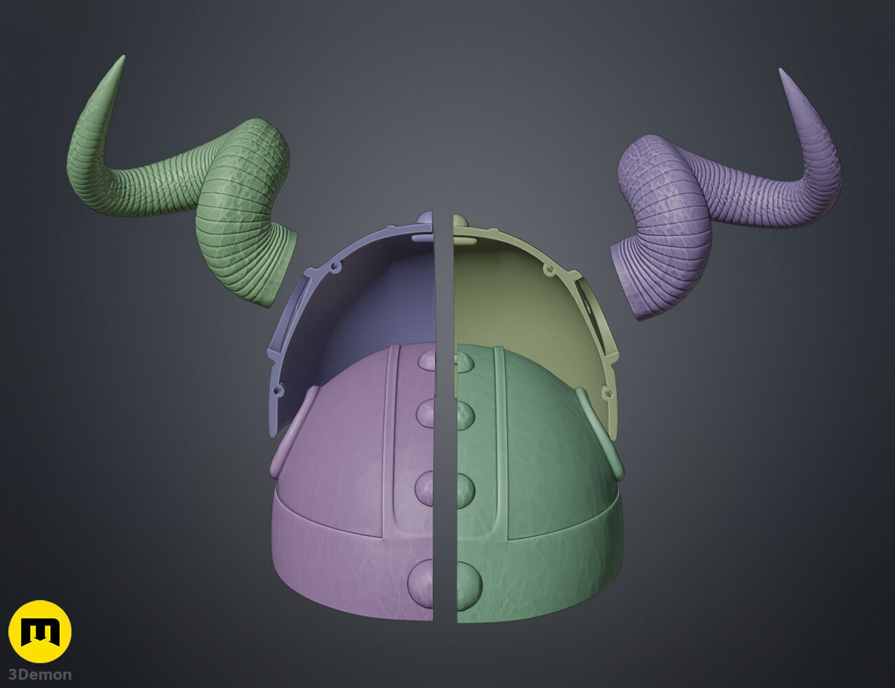 Snotlout Helmet - How To Train Your Dragon 3D print model_7