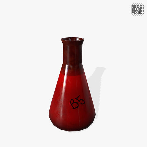 Flask V01 Low-poly 3D model