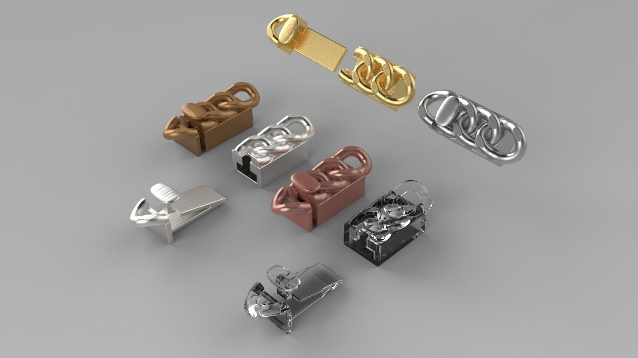 Cuban Chain Box Clasp Bracelet Lock 3D Print file 3D print model_2