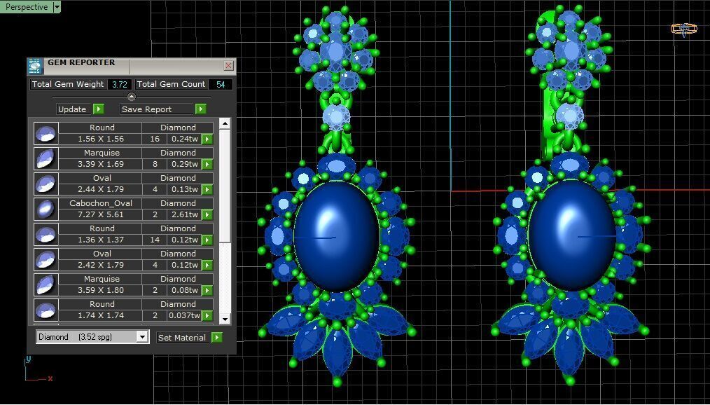 Cluster Earrings 3D print model_5