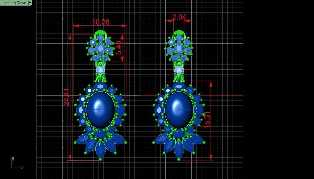 Cluster Earrings 3D print model_7