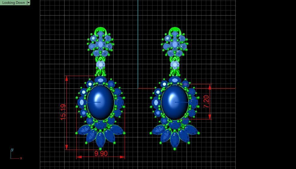 Cluster Earrings 3D print model_8