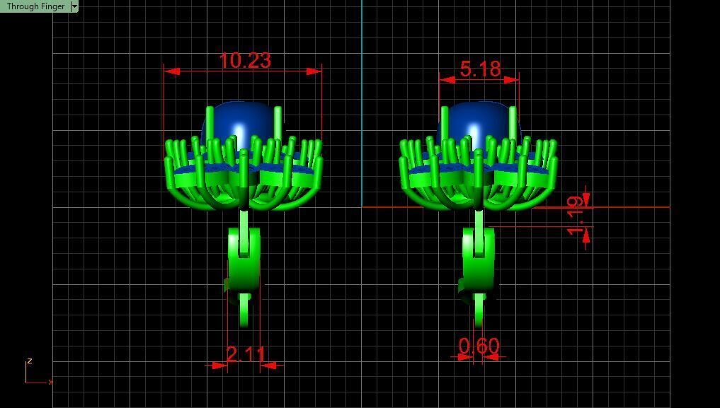 Cluster Earrings 3D print model_10
