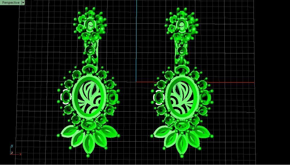 Cluster Earrings 3D print model_13