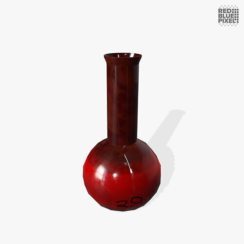 Flask V02 Low-poly 3D model