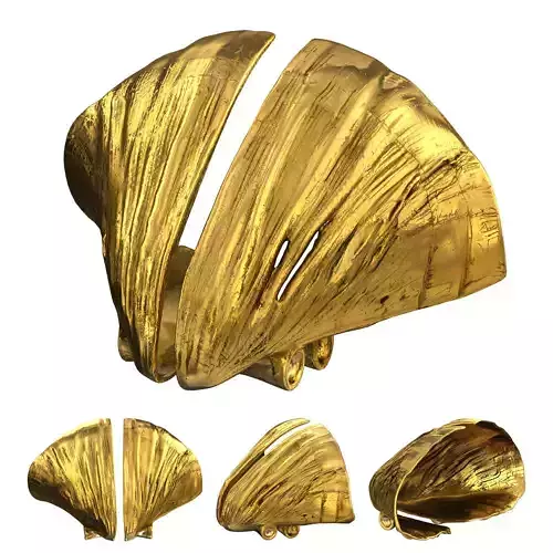 Tabletop bronze decor of a clam sea shell