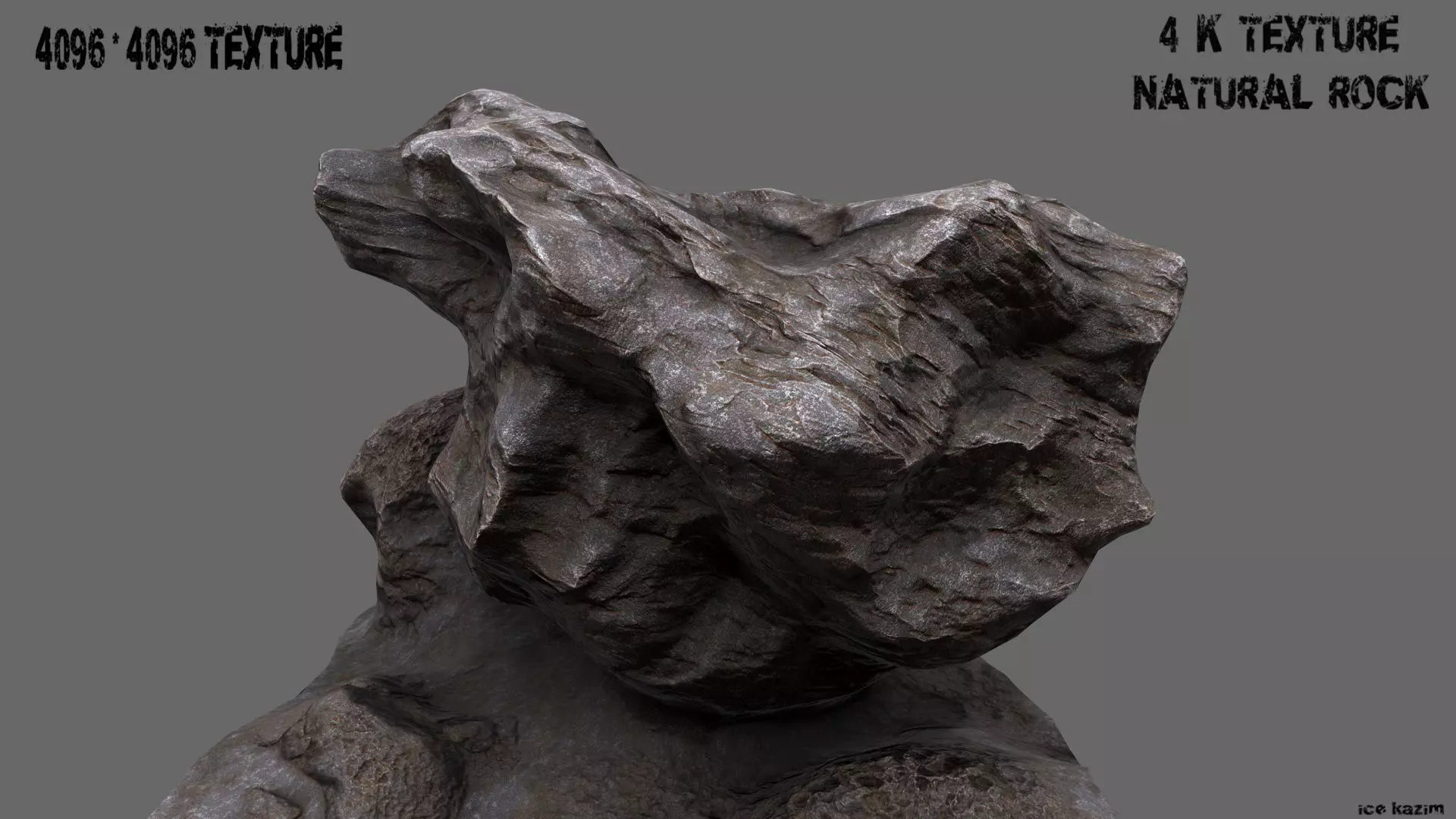 mount rock Low-poly 3D model_0