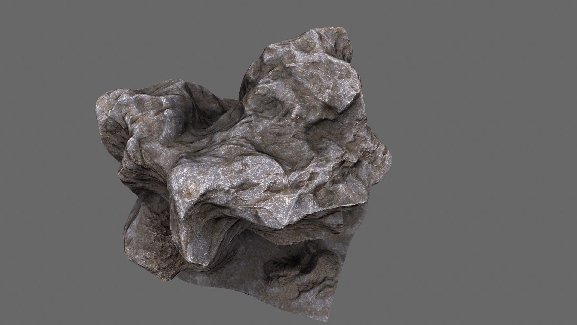 mount rock Low-poly 3D model_12