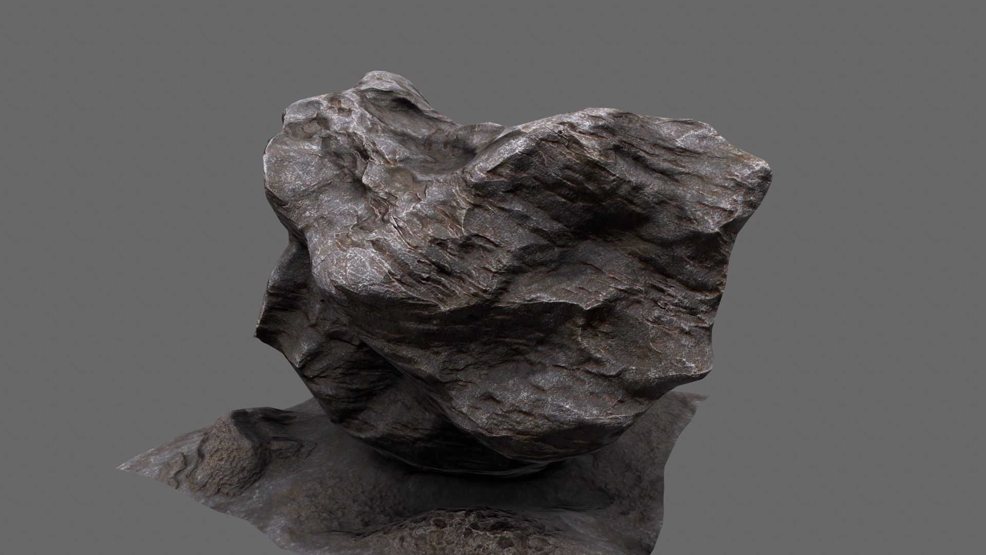 mount rock Low-poly 3D model_8