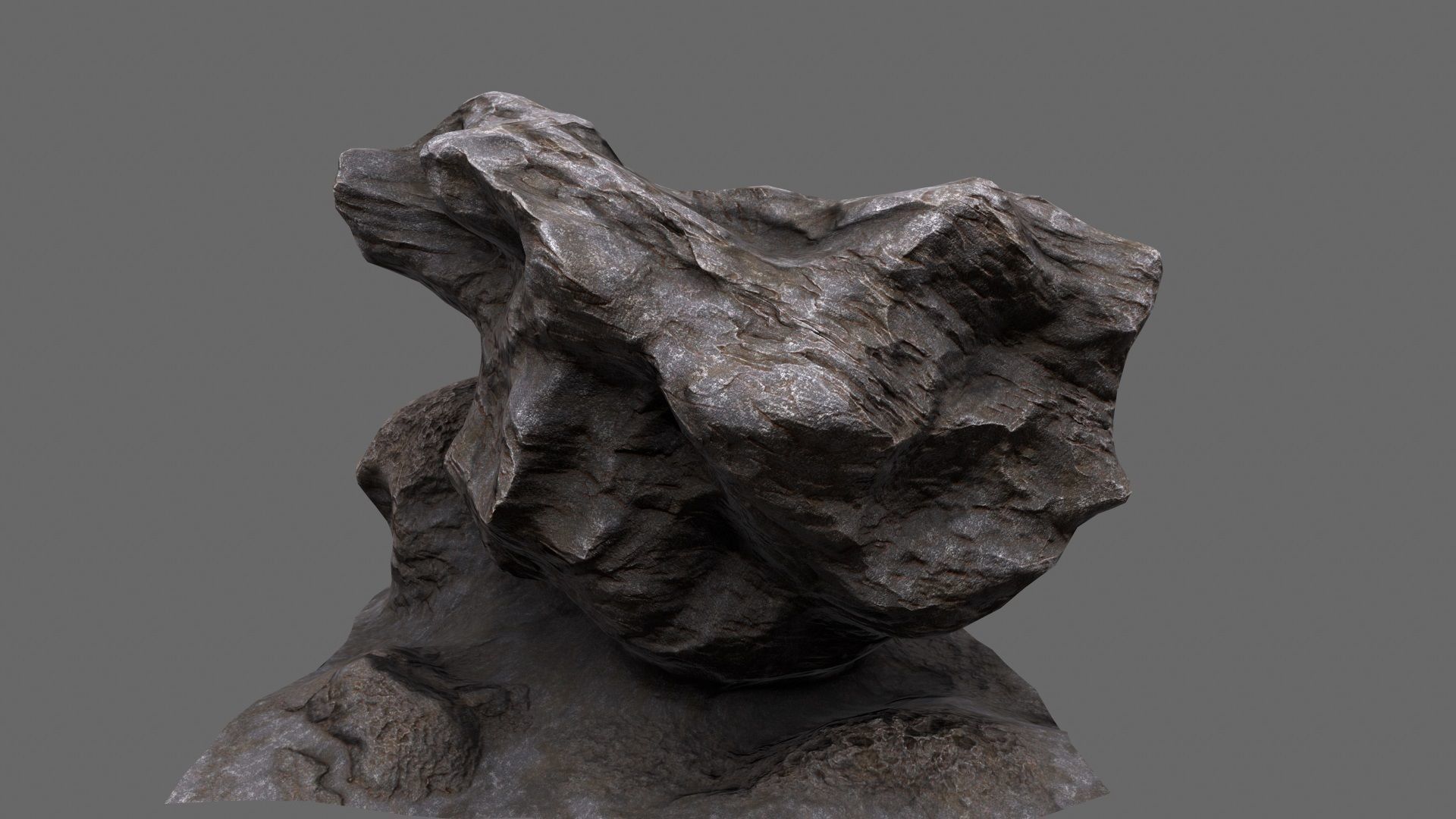 mount rock Low-poly 3D model_11