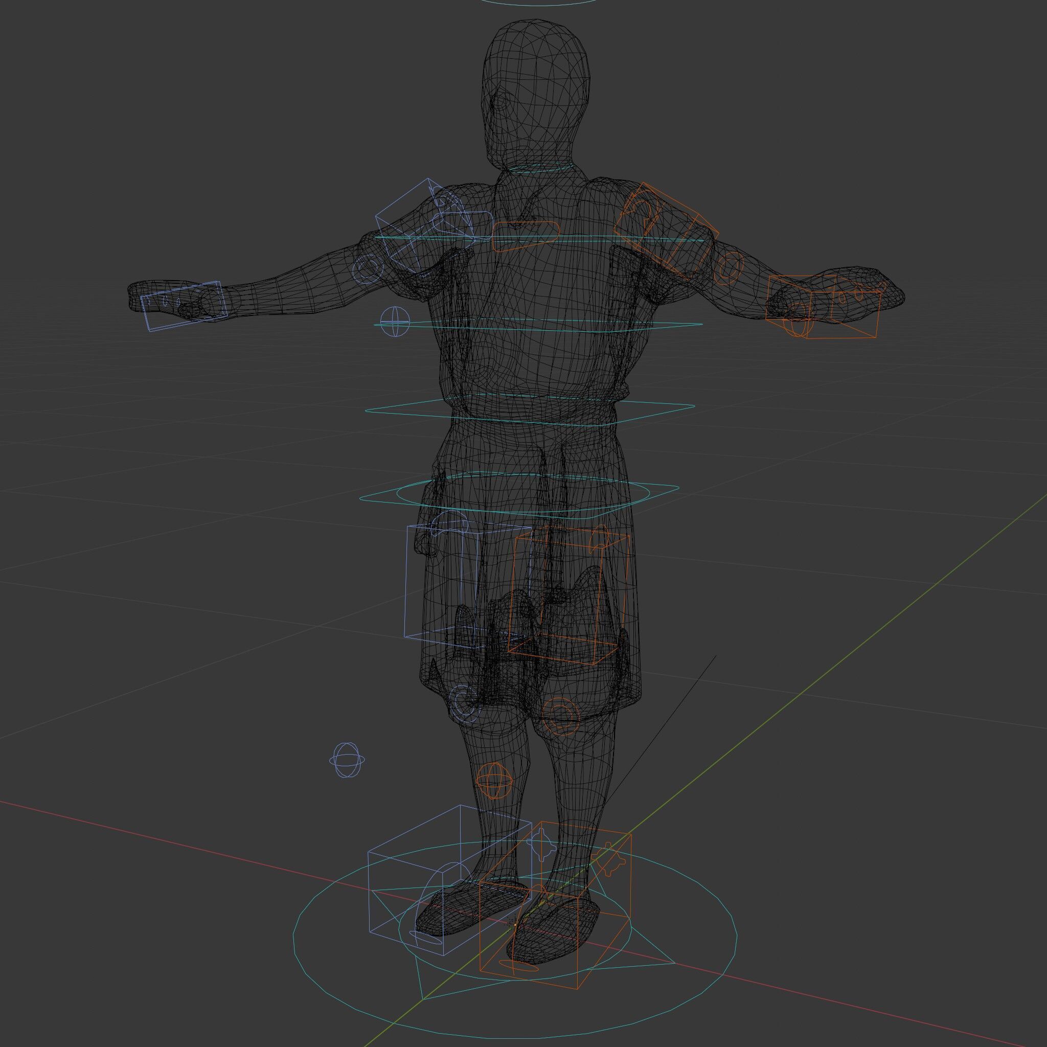 Ancient Traveler Character Rigged and Animated for Games and VR Low-poly 3D model_10