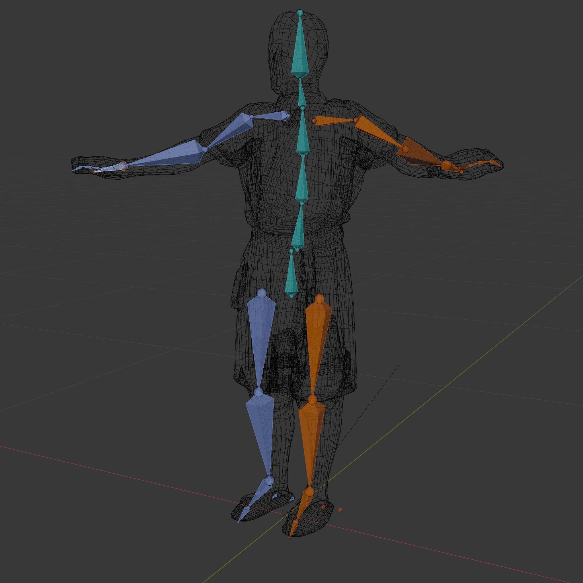 Ancient Traveler Character Rigged and Animated for Games and VR Low-poly 3D model_7