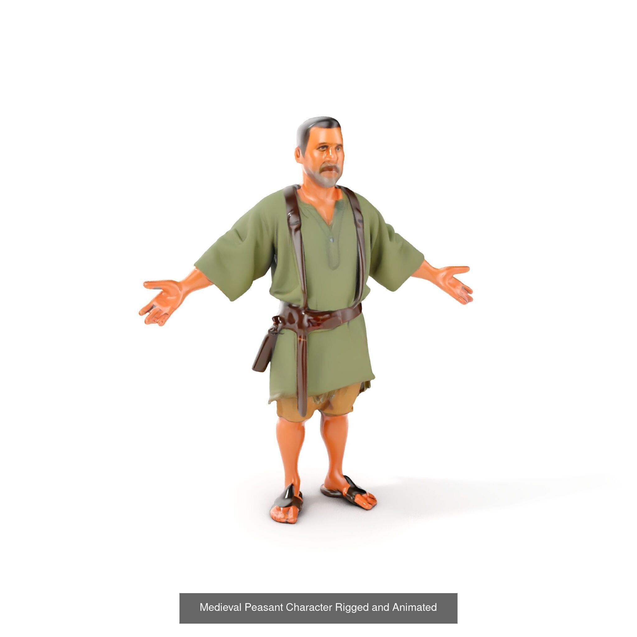 Medieval Villagers Pack 3D Model Collection_24