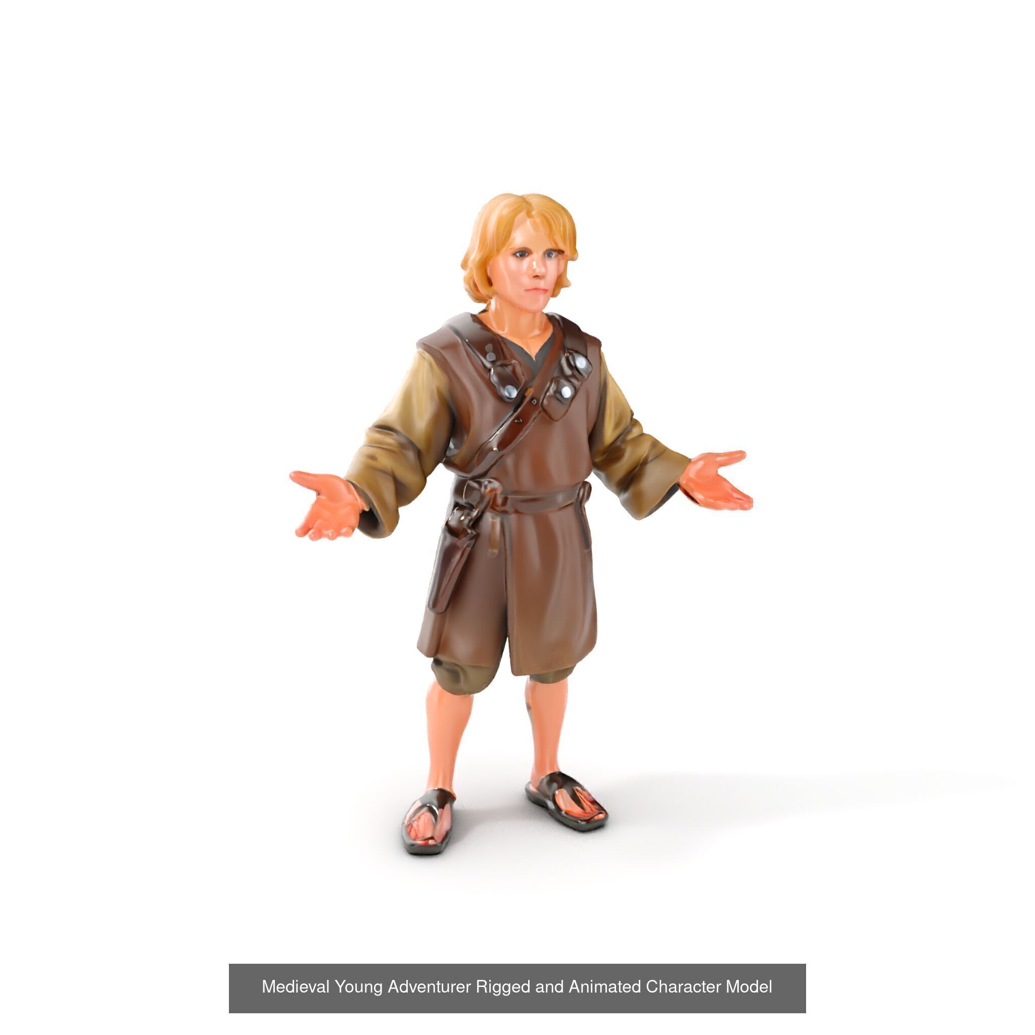 Medieval Villagers Pack 3D Model Collection_35