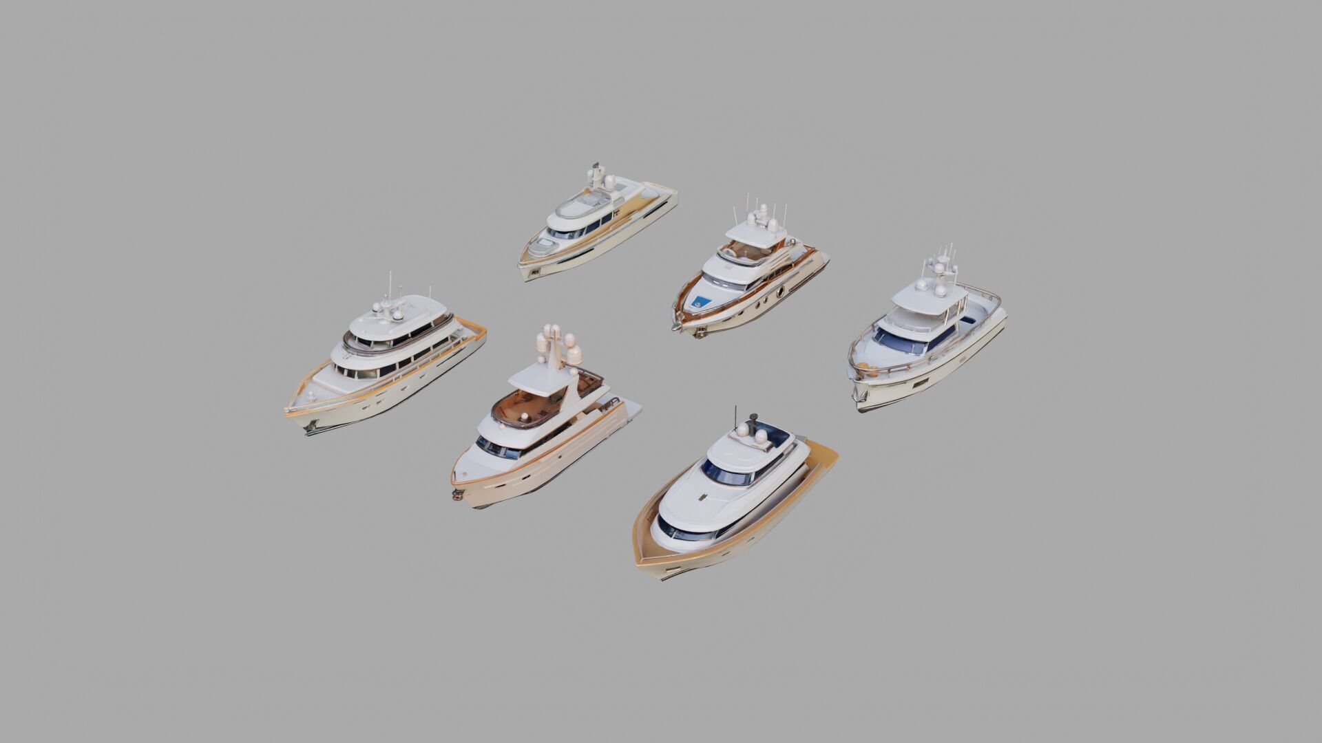 Yachts Pack Collection Low-poly 3D model_3