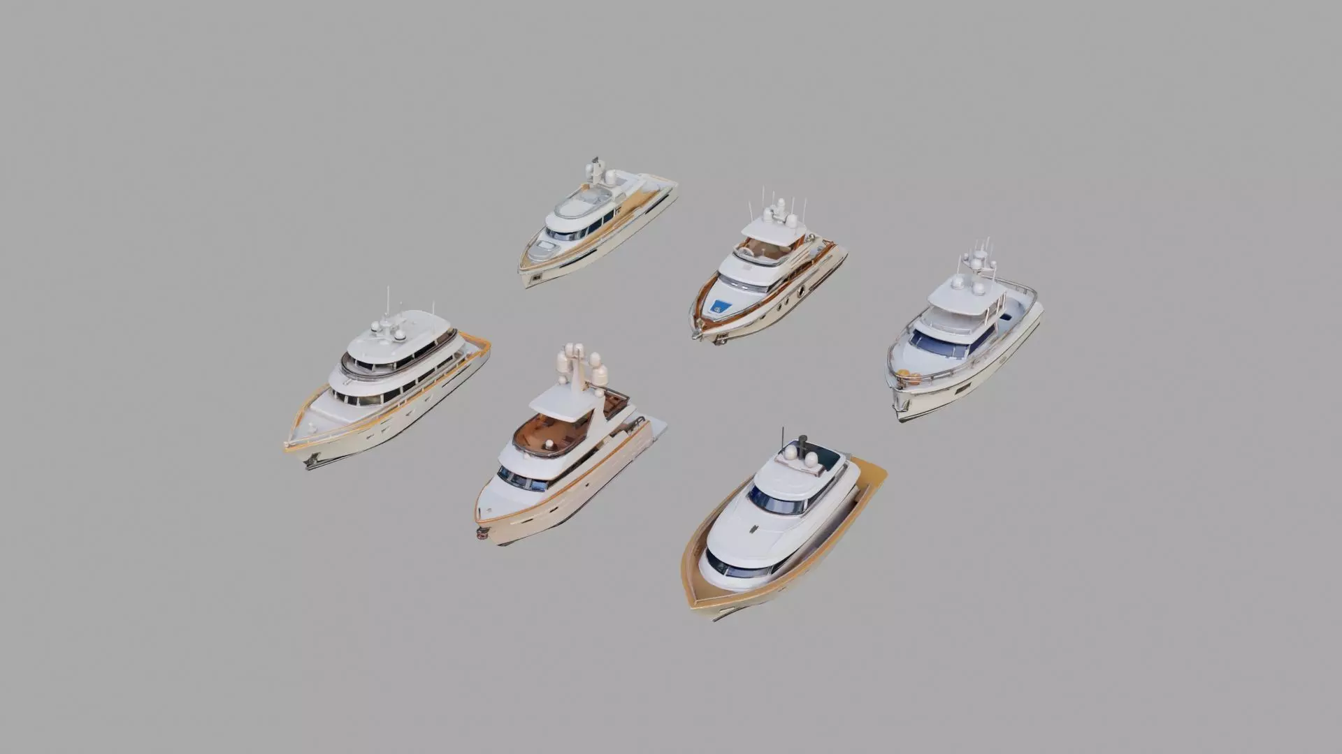 Yachts Pack Collection Low-poly 3D model_0