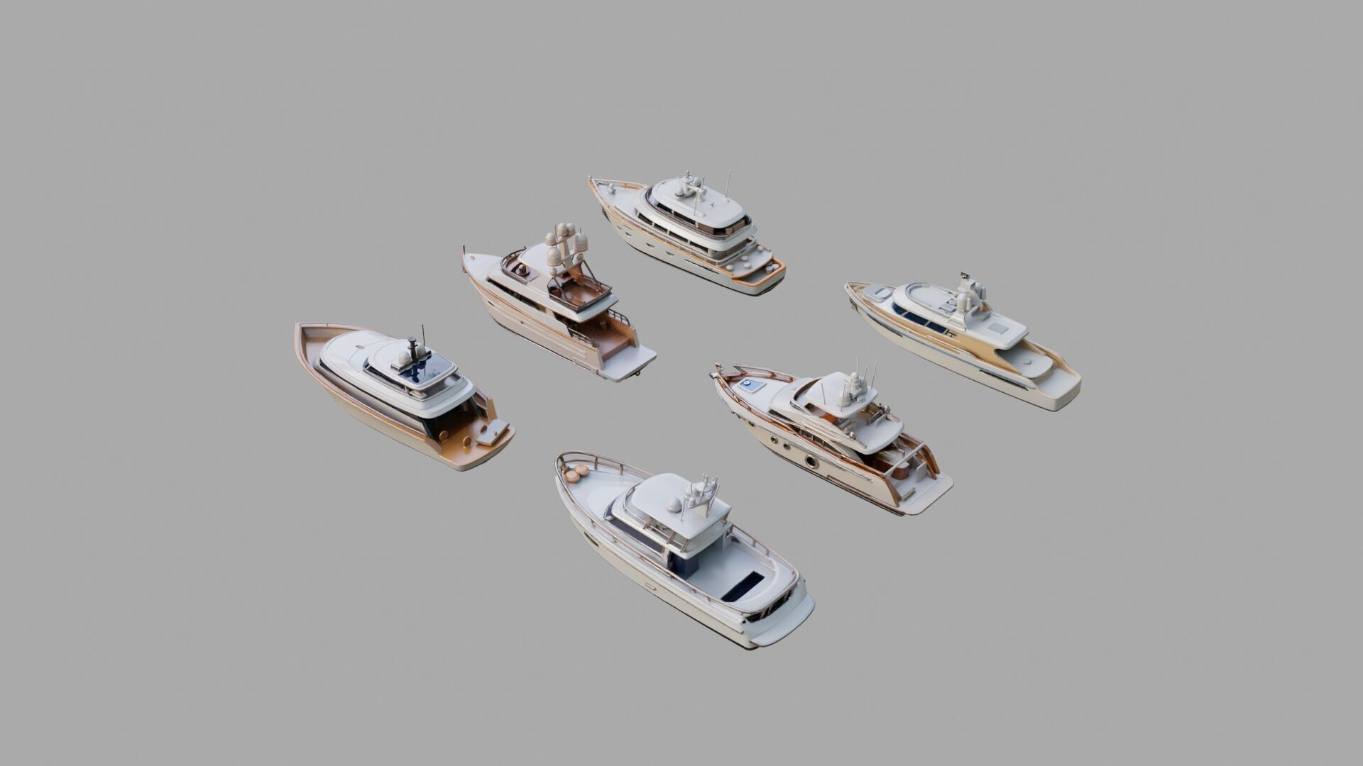 Yachts Pack Collection Low-poly 3D model_2
