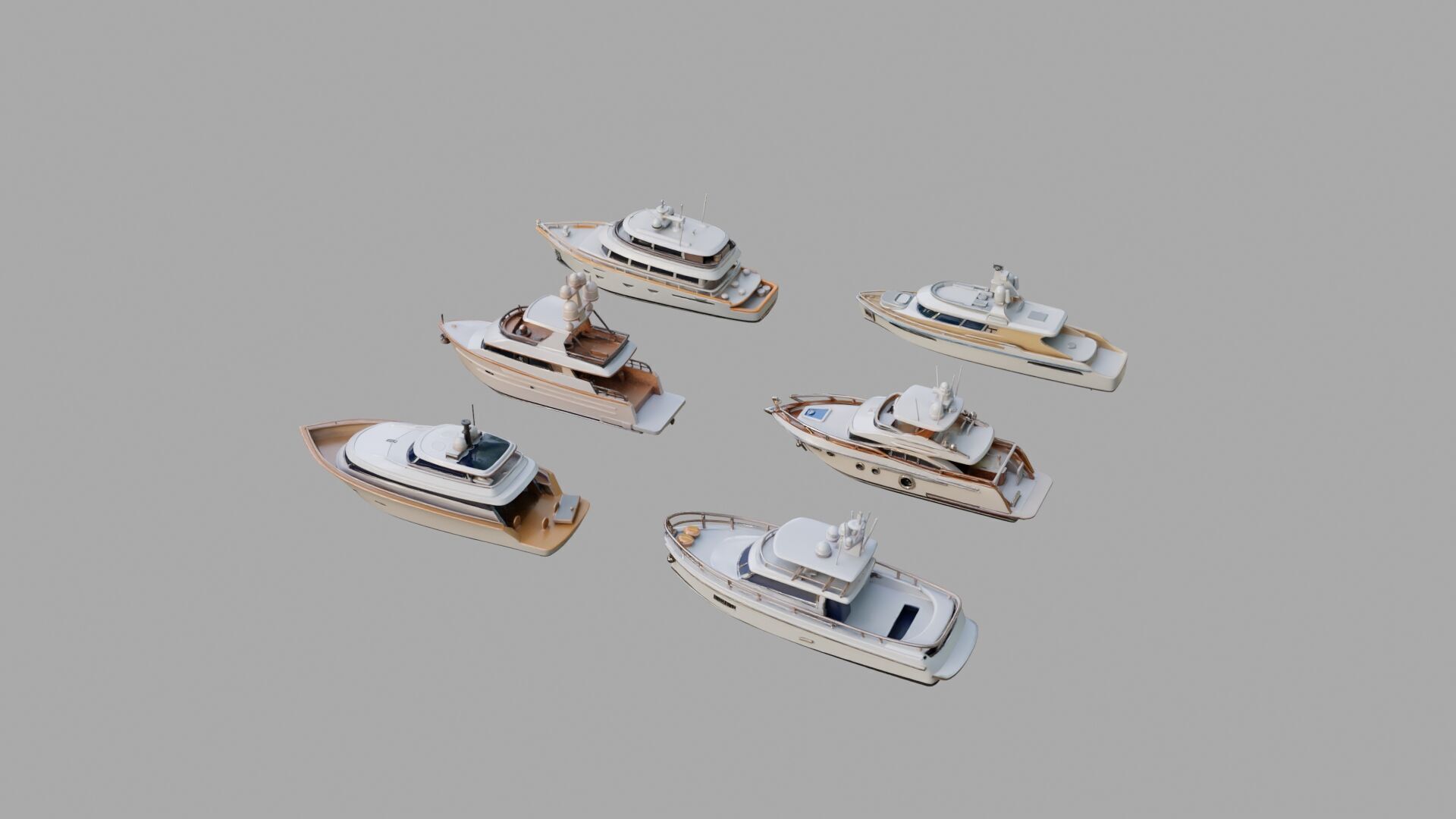 Yachts Pack Collection Low-poly 3D model_4