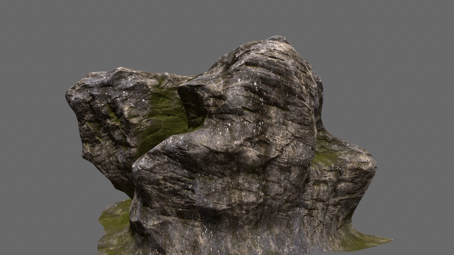 mount rock Low-poly 3D model_7