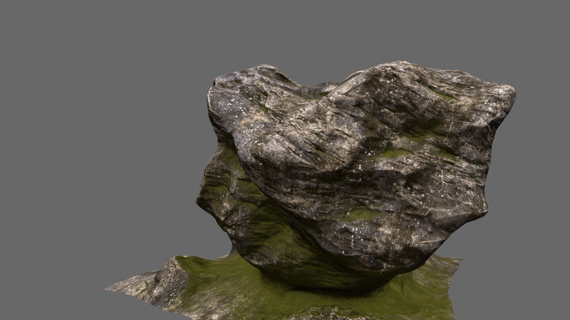 mount rock Low-poly 3D model_6