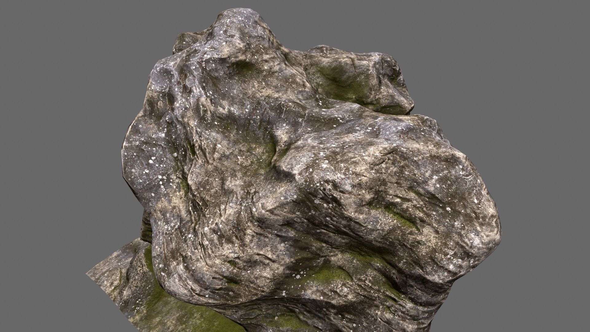 mount rock Low-poly 3D model_17