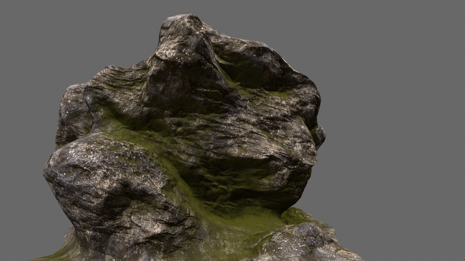 mount rock Low-poly 3D model_4