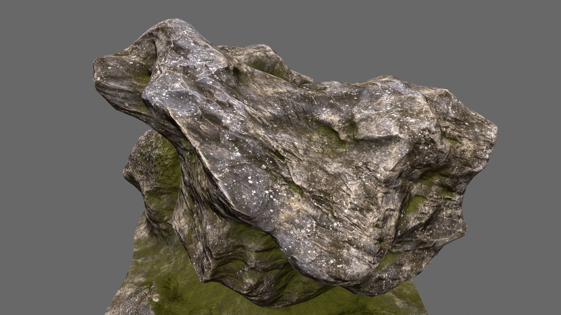 mount rock Low-poly 3D model_9