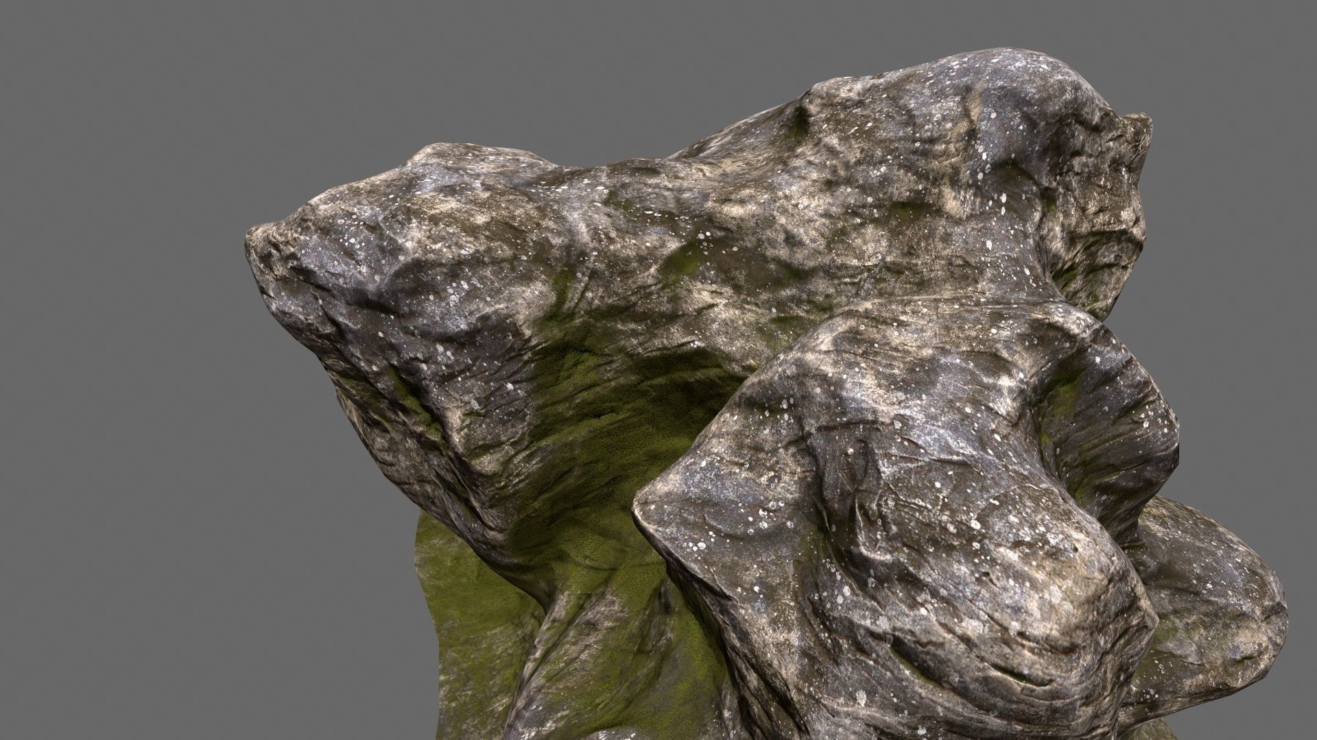 mount rock Low-poly 3D model_14