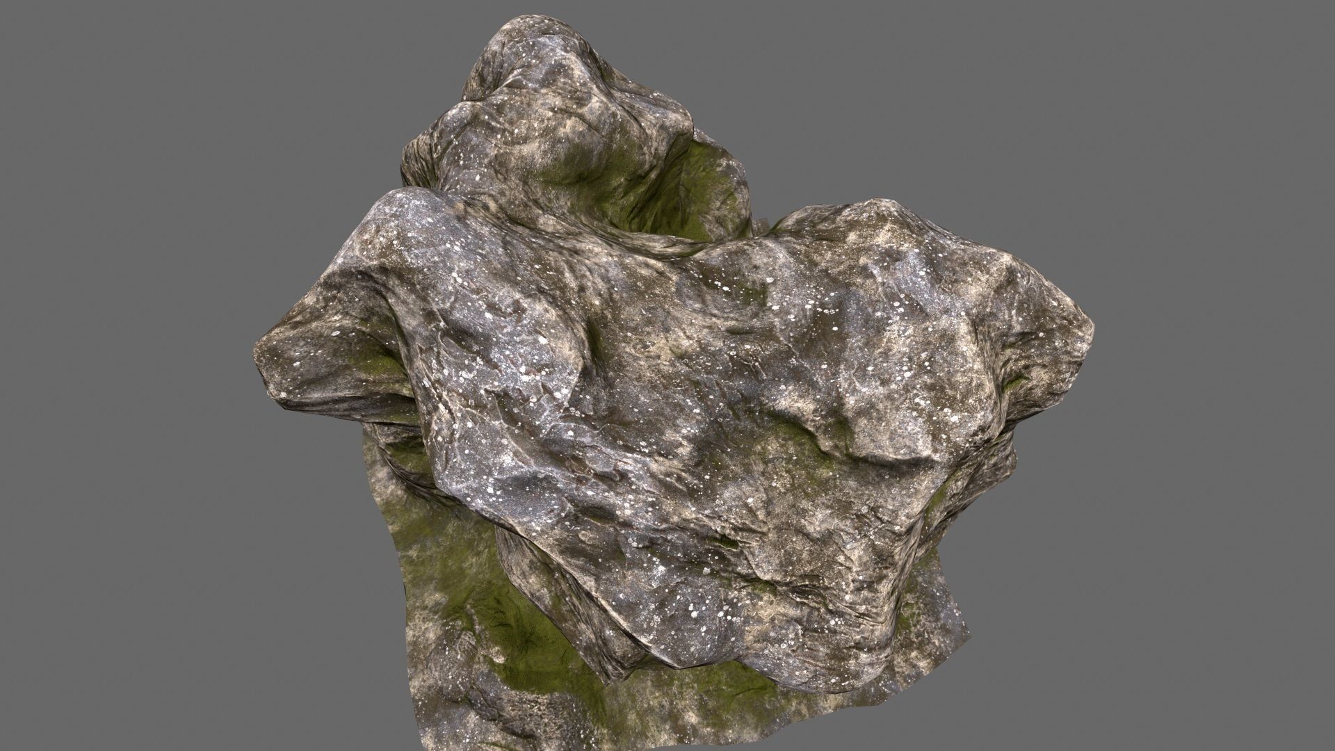 mount rock Low-poly 3D model_16