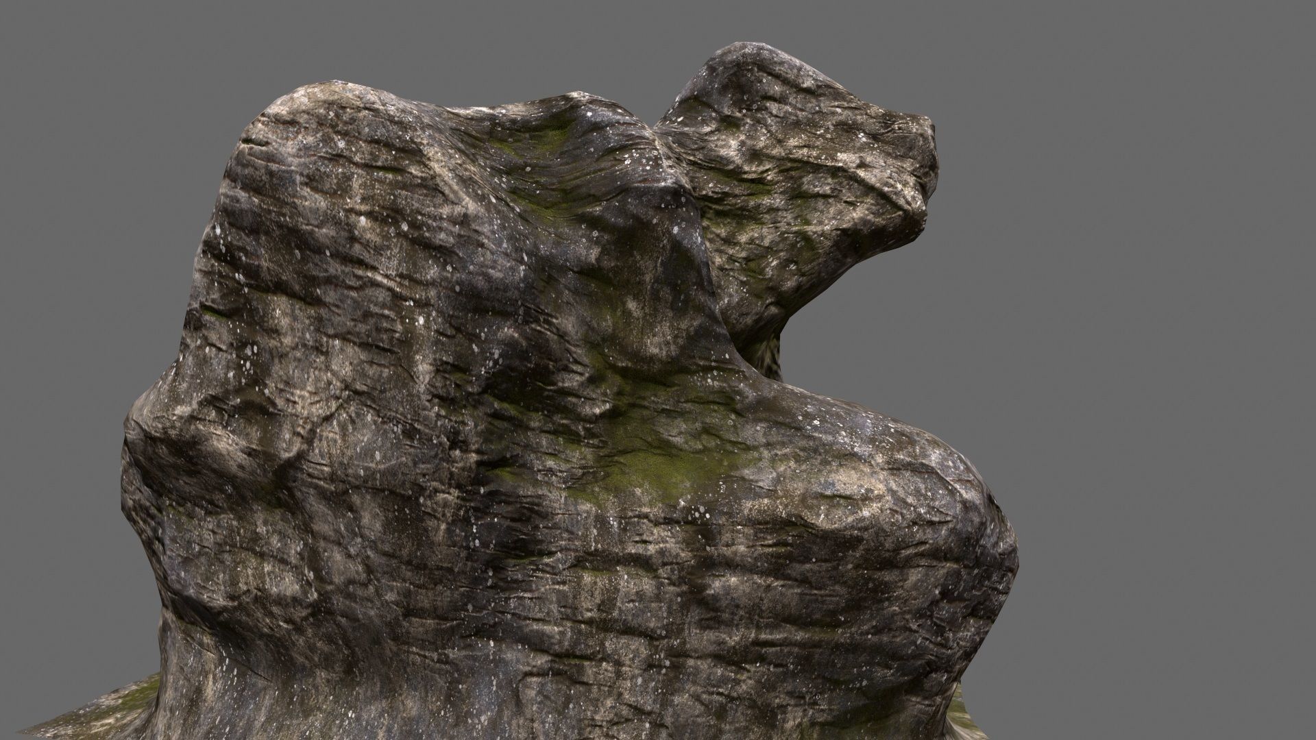 mount rock Low-poly 3D model_8